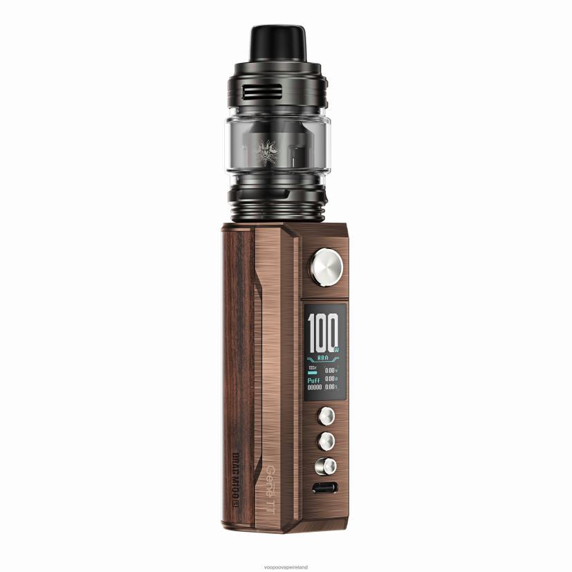 VOOPOO DRAG M100S Mod Device Antique Brass & Padauk DXZ02N275 VOOPOO Vape Dublin