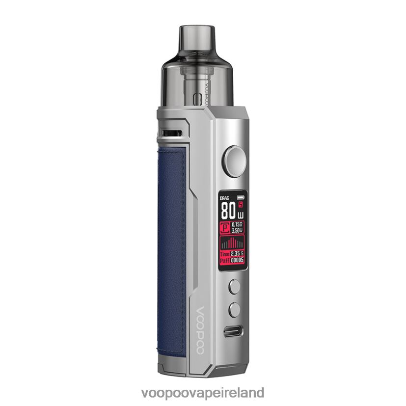 VOOPOO DRAG X Pod Mod Kit Silver Blue DXZ02N179 VOOPOO Drag 21 Ireland
