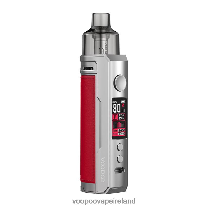 VOOPOO DRAG X Pod Mod Kit Silver Red DXZ02N178 VOOPOO Coils Ireland