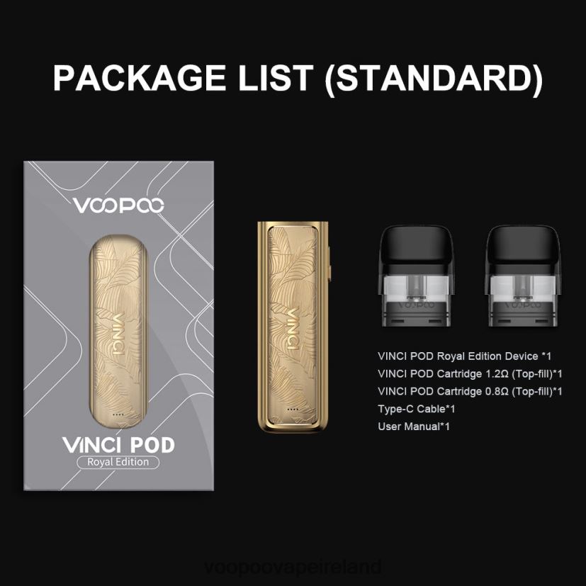 VOOPOO VINCI POD Royal Edition Gold Leaf DXZ02N343 VOOPOO Vape Pod
